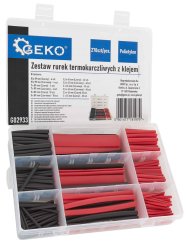 Set de izolație termocontractabilă negru-roșu cu lipici, set de 270 de bucăți