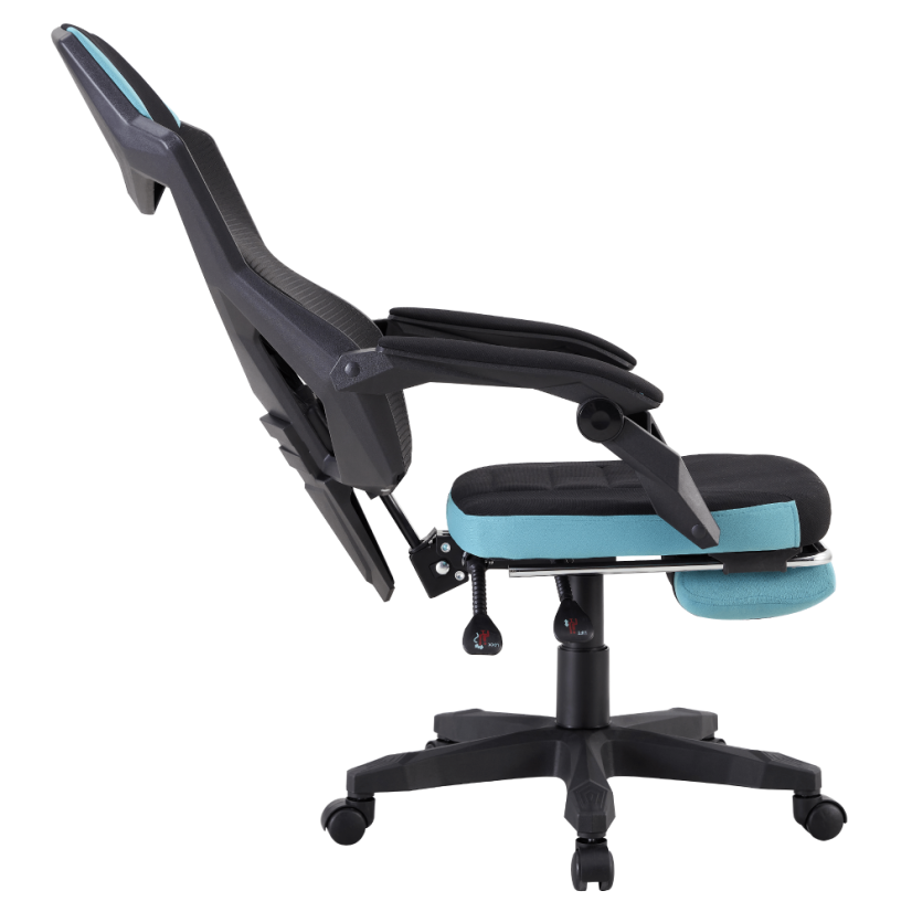 Pisarniški/gaming stol, črna/neomint, JORIK NOVO
