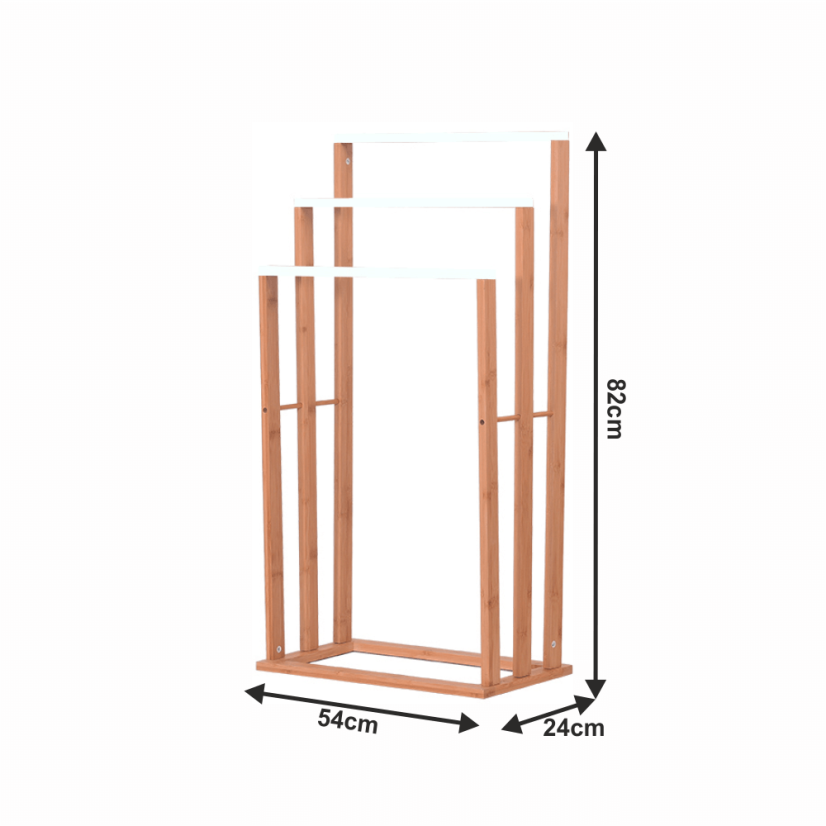 Handtuchhalter, Bambus/weiß, KOMO NEU