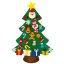 Weihnachtsbaum aus Filz mit Dekoration 24856
