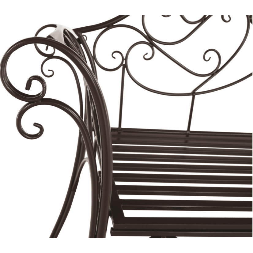 Záhradná lavička, hnedá, ETELIA