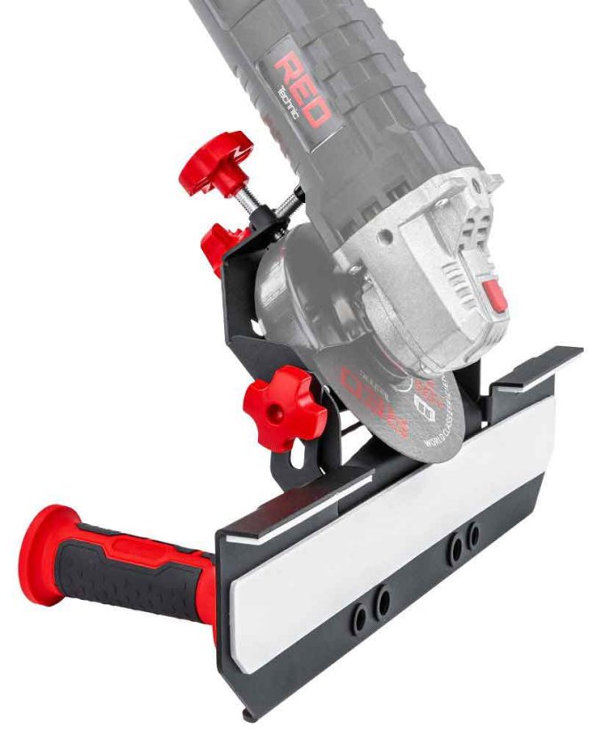 Priprava za kotni brusilnik 115 in 125 mm za rezanje materialov pod kotom 45°, POWERMAT