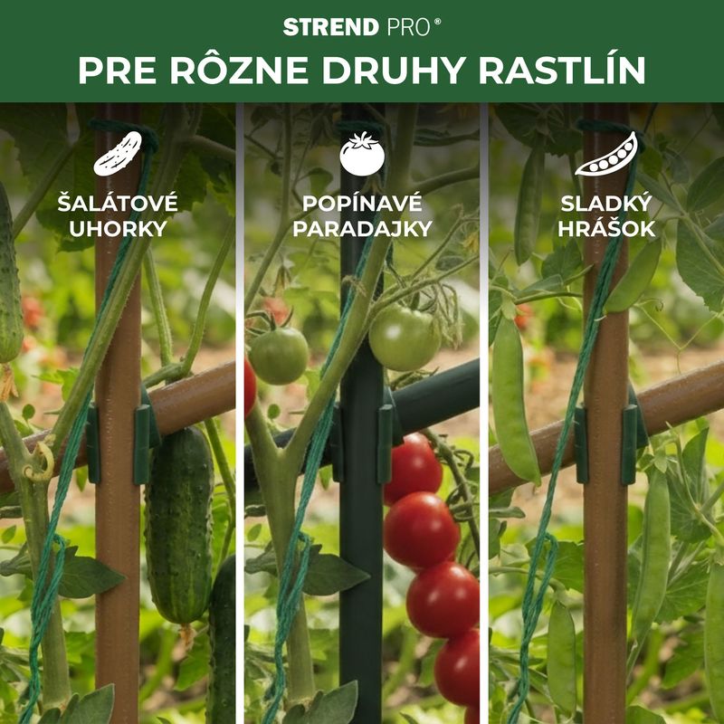 Spojka Strend Pro, plast, konektor na záhradné oporné tyče, 11 mm, bal. 10 ks