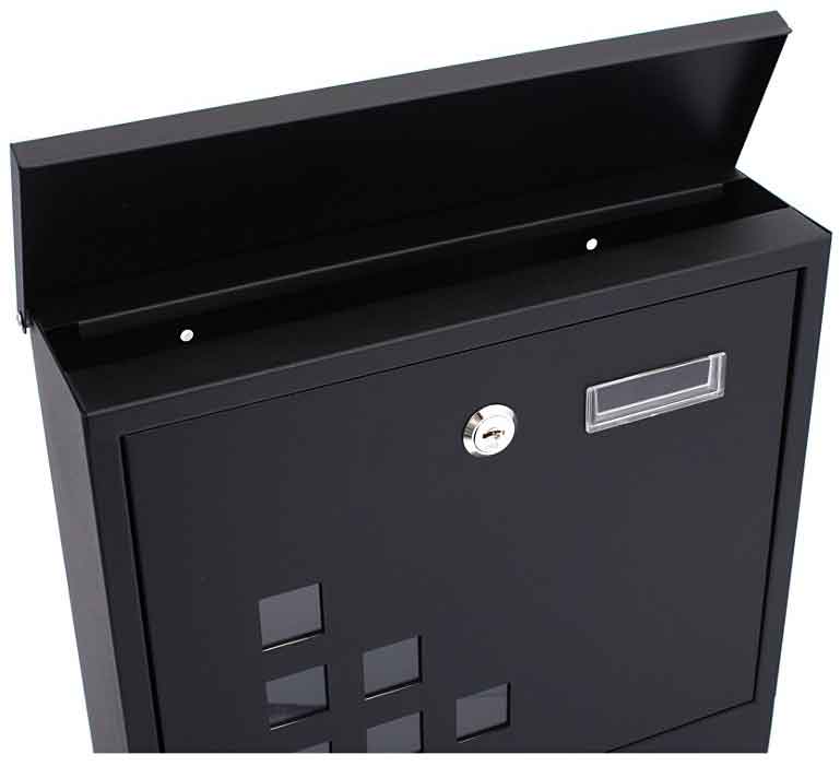 Briefkasten 31x9,5x34cm, quadratisch mit Fenster, XL-TOOLS