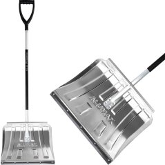 Odhrnovač ALUMAX S, 500x375/1505 mm, lopata na sníh, s držadlem, odhrnovač, gumová lišta, ALU násada, mix barev, SMONTOVANÝ
