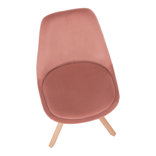 Židle, růžová Velvet látka/buk, SABRA