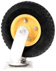 Roată gonflabilă cu rulmenți pentru cărucioare, diametru 210 mm, lățime 57 mm, pivotantă, XL-TOOLS
