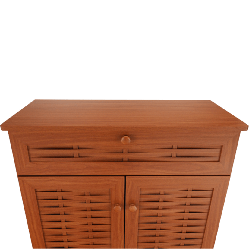 Schuhregal, laminiertes MDF, amerikanische Kirsche, FP 03