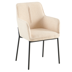 Designer-Sessel, beige/schwarz, REMOND