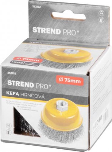 Brush Strend Pro CCB-501, 75 mm, oală, ondulat, M14x2, sârmă 0,3 mm