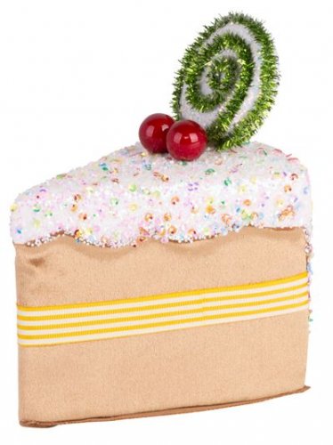 Dekorációs MagicHome karácsonyi cukorka vonal, torta, barna, függő, 13x9x15 cm