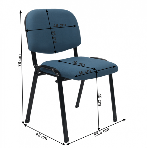 Krzesło biurowe, granatowe, ISO 2 NOWOŚĆ
