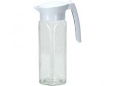 Krug aus Glas 1l mit weißem Deckel
