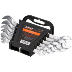 Garnitura ploščatih ključev na držalu 8 kosov, 6-22 mm, satinirana, FASTER TOOLS