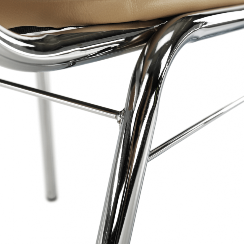 Stolica za sastanke, smeđa eko koža, ZEKI