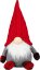 MagicHome Weihnachtsfigur, Elfe mit kurzen Beinen, Stoff, rotgrau, 23x16x36 cm