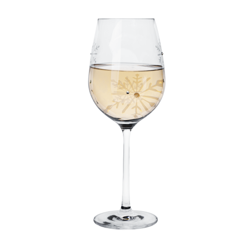 TEMPO-KONDELA SNOWFLLAKE VINO, pahare de vin, set de 4, cu cristale, 450 ml
