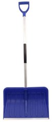 Schneeschaufel aus Kunststoff 50 cm x 40 cm mit Aluminiumstiel, blau, XL-TOOLS