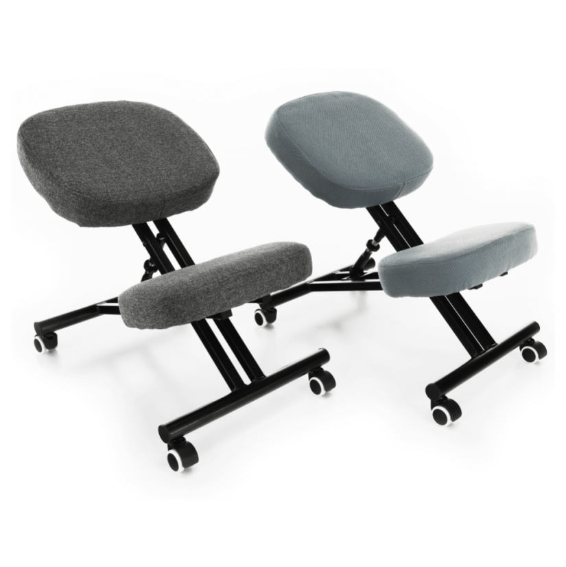 Ergonomska stolica za klečanje, svijetlo siva/crna, KILIAN