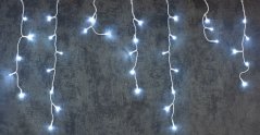 MagicHome Christmas Icicle chain, 800 LED zimna biel, sopel lodu, proste oświetlenie, 230 V, 50 Hz, IP44, zewnętrzne, oświetlenie, L-20 m
