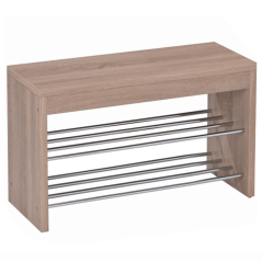 Pad cipőtartóval, sonoma tölgy/króm, LUSIA (akció)