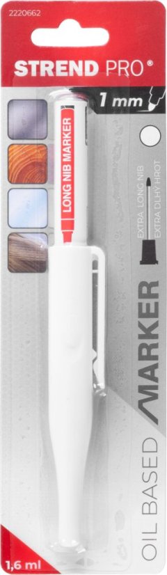 Marker Strend Pro, Tiefe, weiß, extra lange Spitze