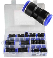 Pneumatikus gyorscsatlakozó készlet 4-16 mm, 40 darabos, MAR-POL