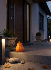 Dekoracja MagicHome Nature, Dynia, Pomarańcz, Terakota, 7,5x7,5x10 cm