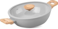 MagicHome Harmony Stielkasserolle, flach, mit Glasdeckel, 26 cm