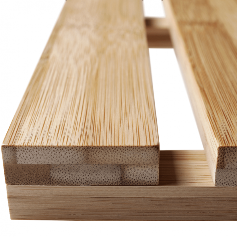 Rutschfeste Matte für das Badezimmer, naturlackierter Bambus, KLERA