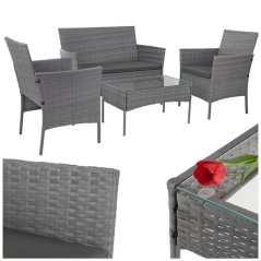 Rattan kerti bútor antracit Gardlov 26907 (akce)