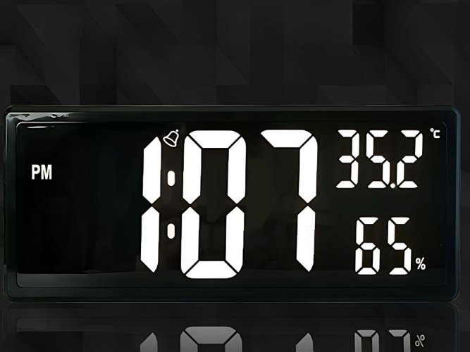 Elektronický budík digitálny led stojaci prívesok teplota vlhkosť