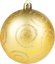 Bombki MagicHome 4 szt. złote z ornamentami 7 cm