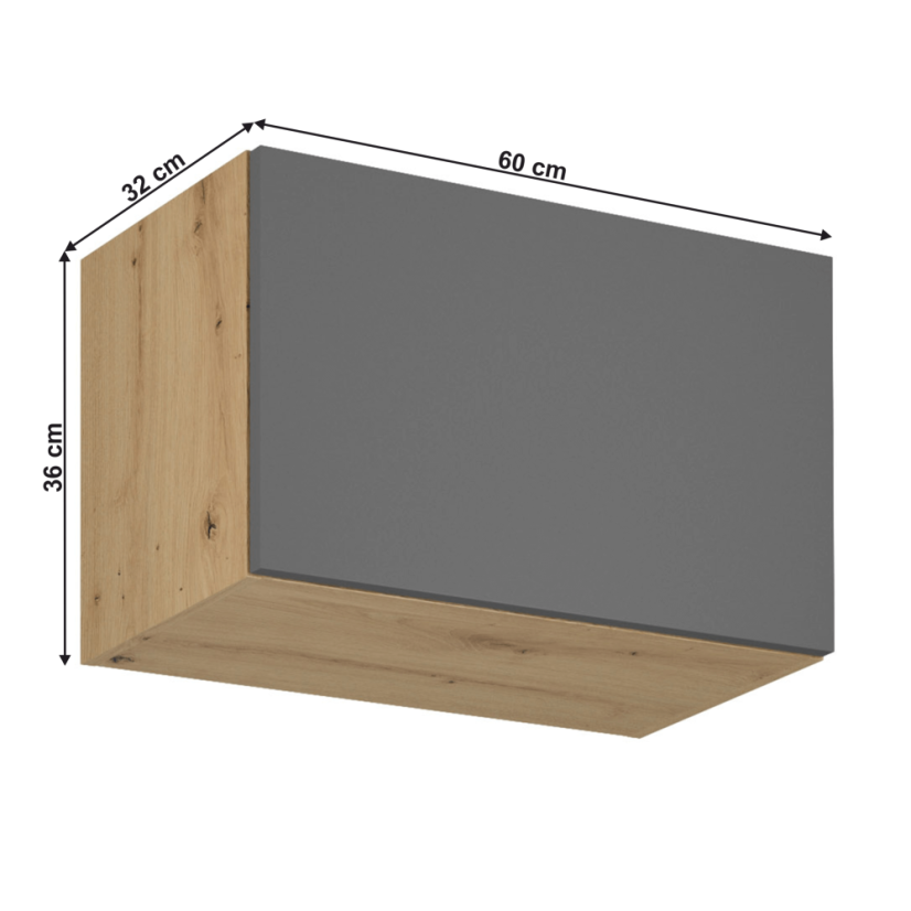 Oberschrank, Artisan-Eiche/Graumatte, LANGEN G60KN
