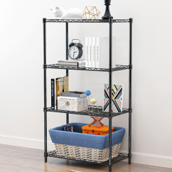 Bücherregal, 4 Regale, schwarz, SUER TYP 1
