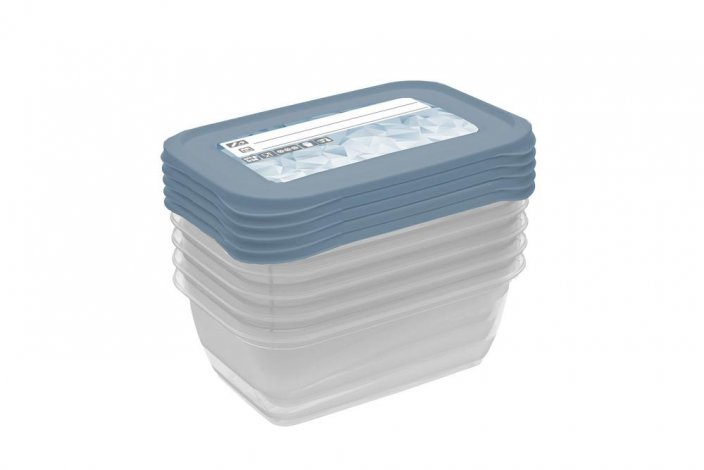 Lebensmittelbehälter UH 5er-Set MAGIC ICE/POLAR 0,5 l 15,5x10,5x6 cm rechteckig KLC