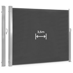 Skladacia bočná markíza 350x200 cm Zástena na ochranu súkromia na záhradu alebo terasu Antracit MultiGarden