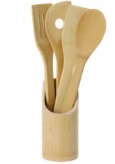 Set instrumente de bucătărie din bambus