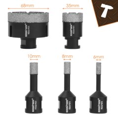 Gyémánt lyukasztó - 6db-os készlet. Bigstren 27079