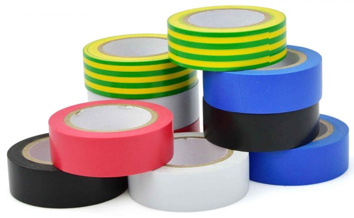 Isolierband PVC 19 mm x 0,13 mm x 10 m, 10 Farben, Preis für 10 Stück, GEKO