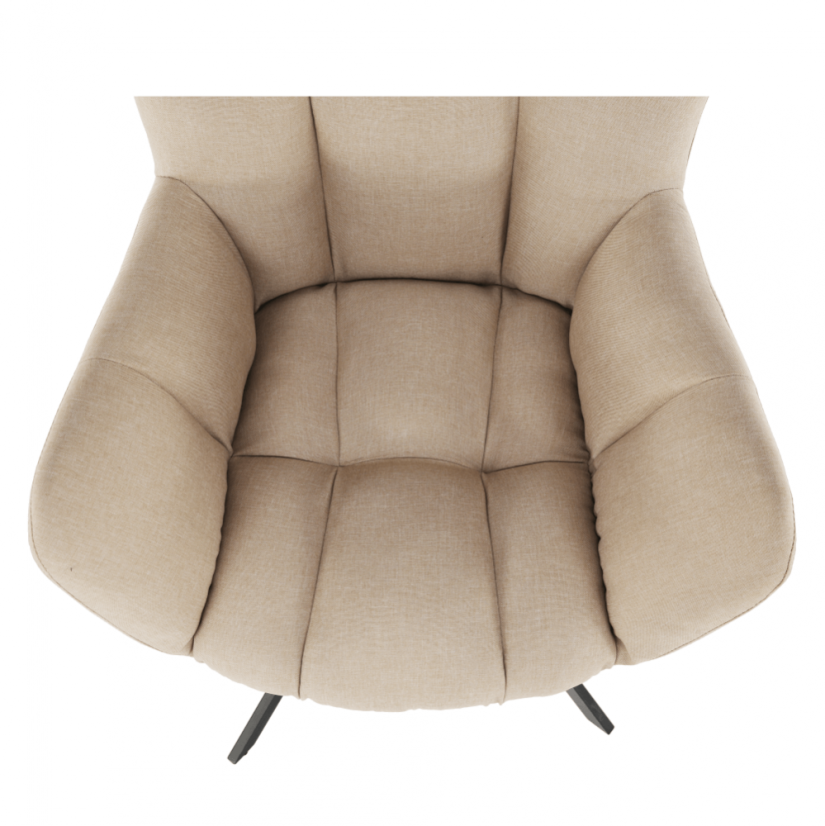 Designer-Drehstuhl, beige/schwarz, KOMODO