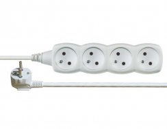 Przedłużenie kabla 250V 5m/4Z / Biały