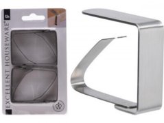 Klips do obrusów 4 szt, stal nierdzewna