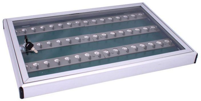 Aluminijasta škatla za ključe za 48 ključev, 40x555x375mm, XL-TOOLS