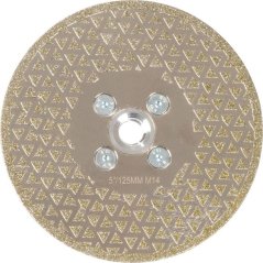 Kotúč Strend Pro Premium, 125 mm, M14, diamantový, rezný a brúsny, obojstranný