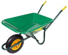 Strend Pro Gartenschubkarre, mit aufblasbarem Rad, 72 Liter/120 kg, PVC-Karosserie