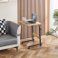 Verstellbarer PC-Tisch mit Rollen, Eiche/Schwarz, JUSTUS