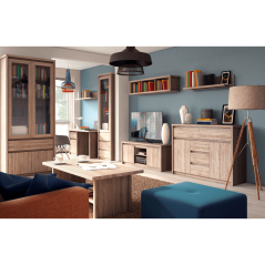 Vitrina s ladicom 1W3S, sonoma hrast, NORTY TIP 4