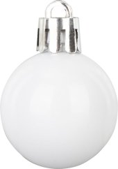 MagicHome Weihnachtskugeln, 24 Stück, Set, weiß, für Weihnachtsbaum, 3 cm