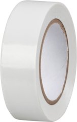 Strend Pro szalag, 19 mm, L-10 m, max. 80°C, 600V, fehér, szigetelő, ragasztó, PVC, 10 db-os csomagban